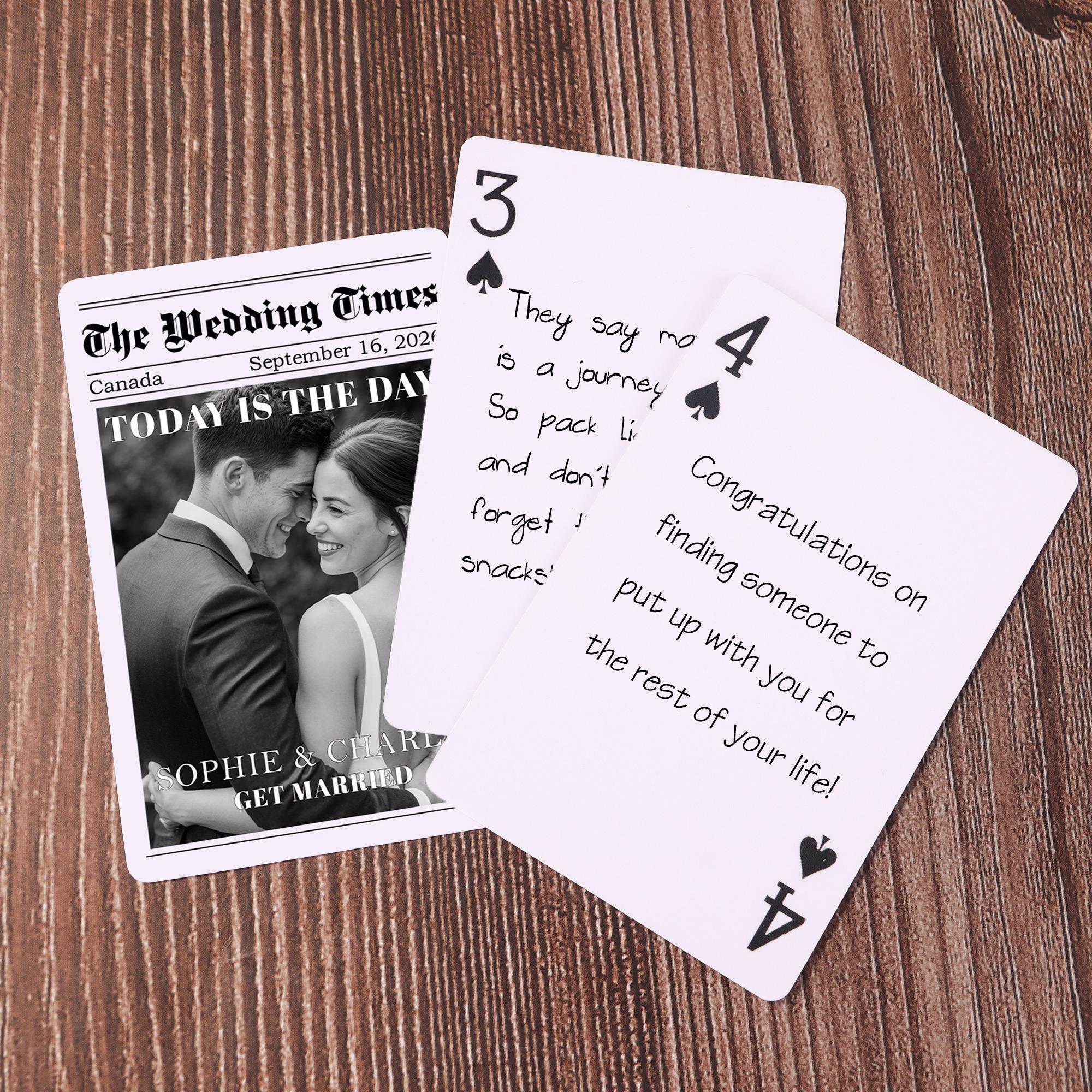 Personalized Wedding Playing Cards: Custom Photo Guest Book Alternative ...