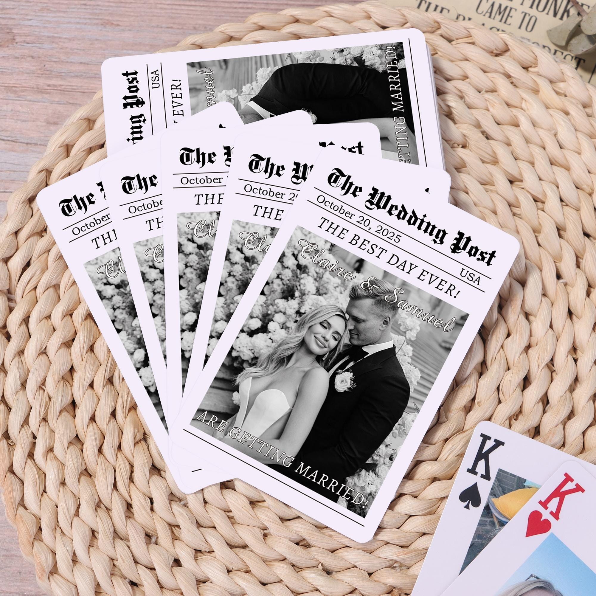Personalized Wedding Playing Cards: Custom Photo Guest Book Alternative ...