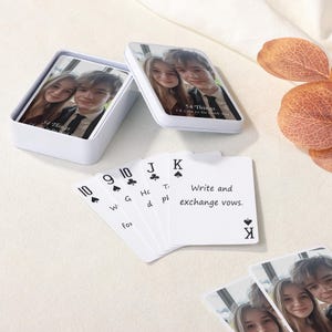 Cartões para encontros noturnos, cartas de baralho com fotos, presente de aniversário de papel, cartões de presente de aniversário ou dia dos namorados, presente romântico para o dia dos namorados, jogo para casais