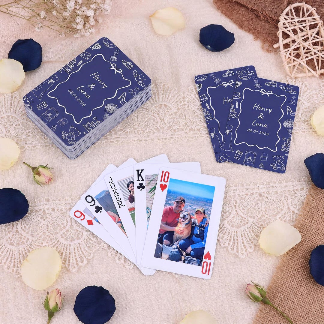 Custom Photo Playing Cards, Personalized Wedding Deck - Etsy