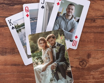 Personalized Wedding Guest Book Playing Cards: Custom Photo Keepsake, Unique Wedding Signing Alternative