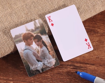 Personalized Photo Playing Card Guest Book Alternative: Unique Wedding Keepsake, Modern Anniversary Gifts
