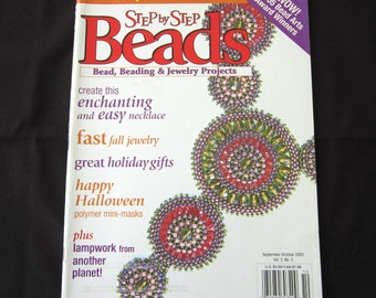 Bead Magazine, Step by Step Beads, September October 2005, Vintage Used Magazine