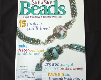 Bead Magazine, Step by Step Beads, May June 2005, Vintage Used Magazine