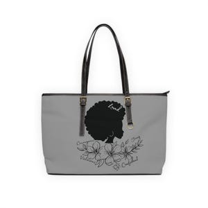 Empowerment Floral Umhängetasche | Inspirierende Tasche für Frauen, PU-Leder Geldbörse, Reisetasche, Geschenk für sie, Vertrauensschub