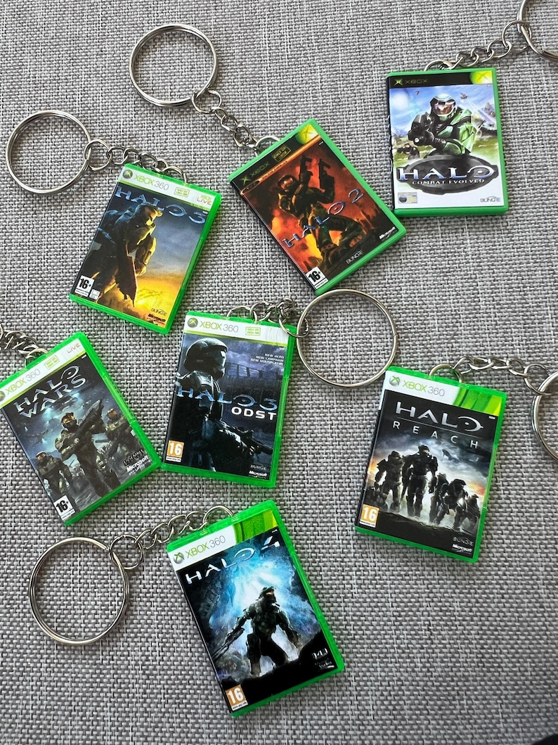 Xbox 360 Halo Personalized Mini Game Keychain, Handmade 3D Printed ...