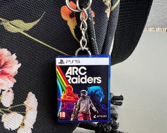 Arc Raiders PS5 Game keychain, gamer gift for geeks, Playstation keyring for backpack, unique video game custom present