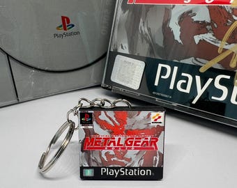 Metal Gear Solid PS1 Keychain: 3D Printed Miniature Game Case