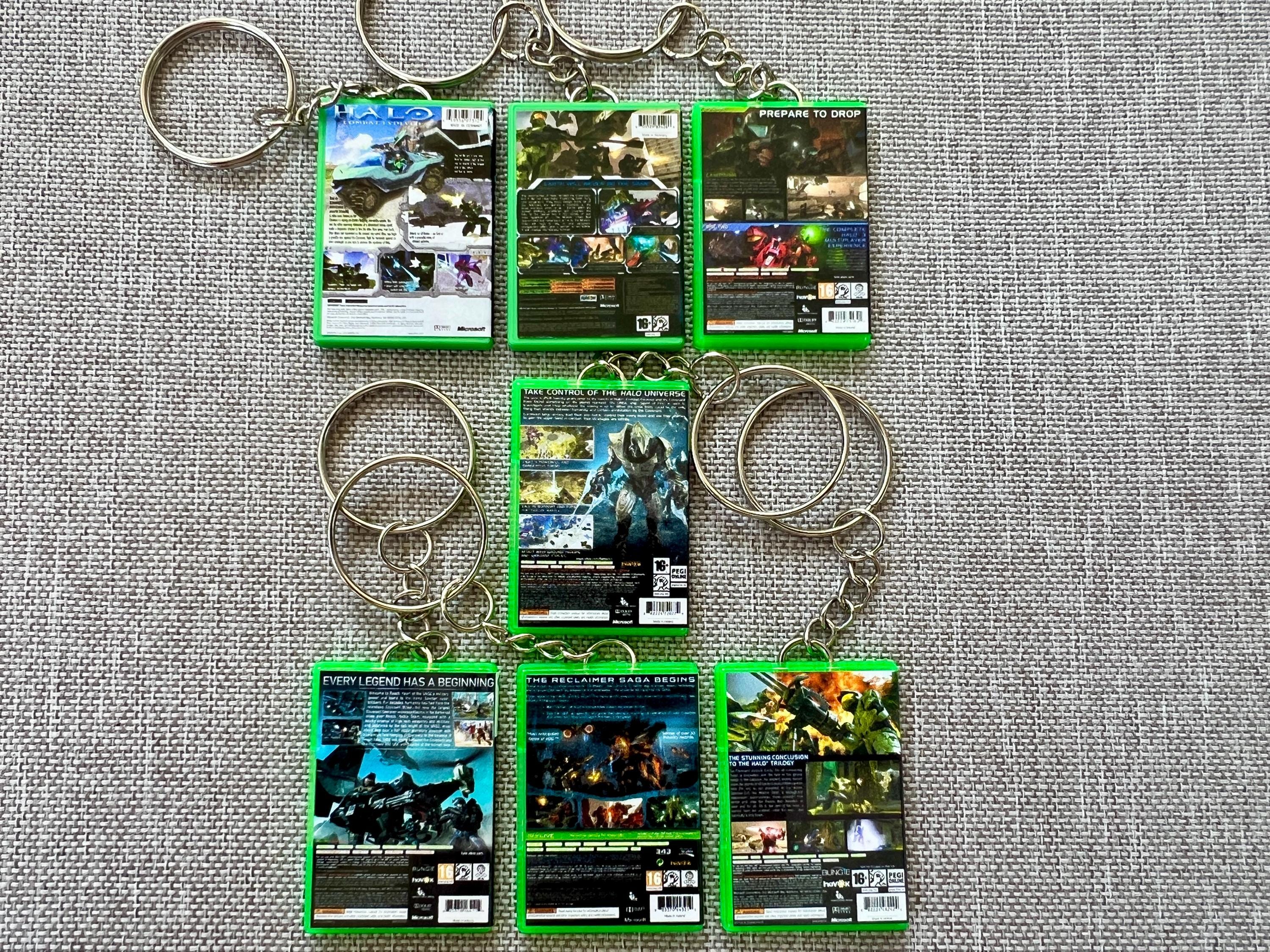 Xbox 360 Halo Personalized Mini Game Keychain, Handmade 3D Printed
