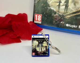 Clair Obscur Expedition 33 PS5 Game Keychain, Gamer Gift