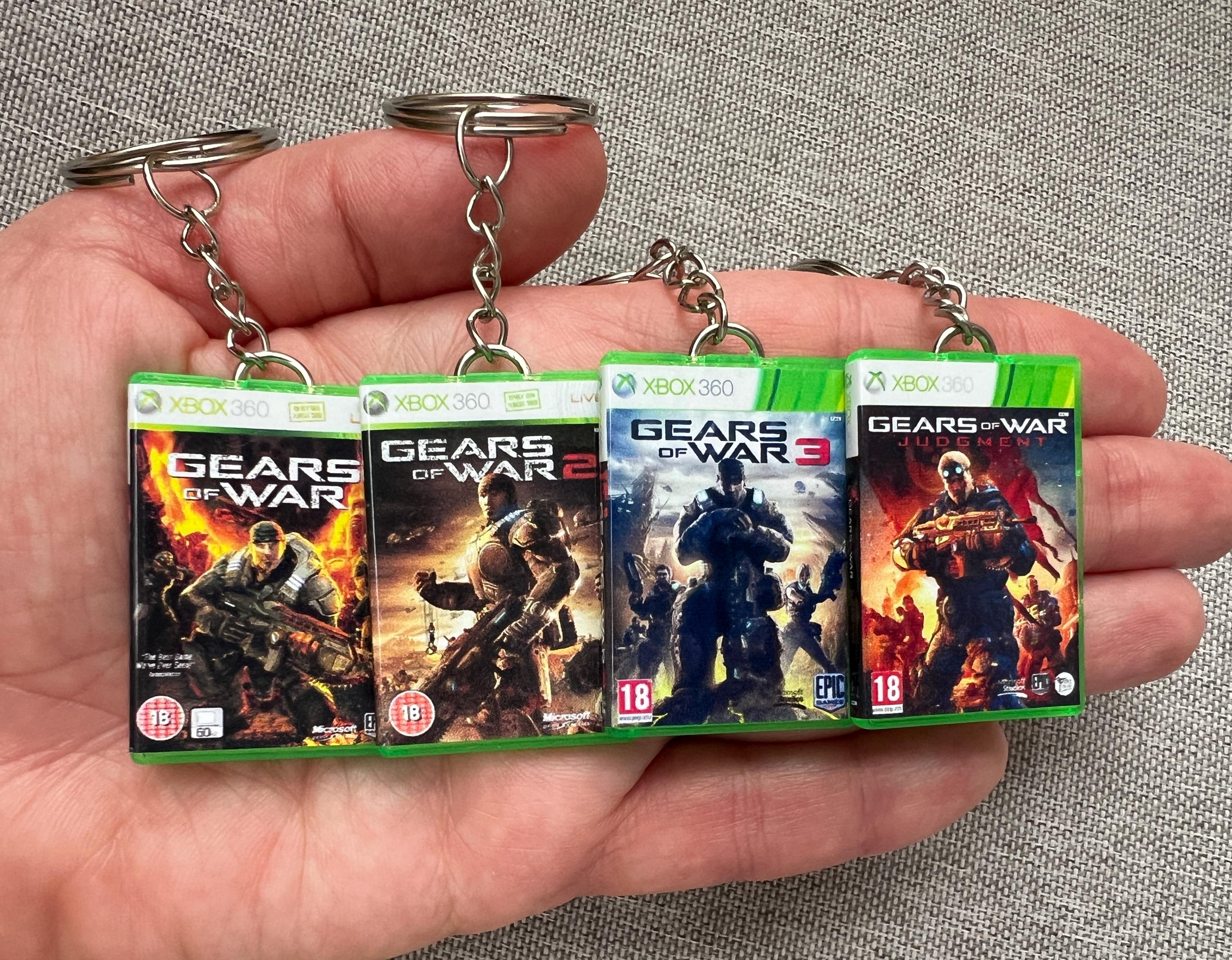 Gears of War Xbox 360 Personalized Mini Game Keychain, Handmade 3D