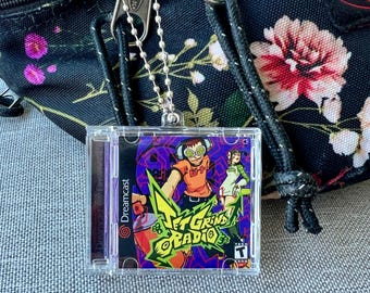 Jet Grind Radio NFC Keychain Jet Set Radio mini CD game Handmade Sega Dreamcast Gamer Gift