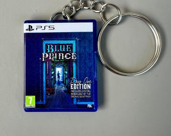 Blue Prince PS5 Game keychain, gamer gift for geeks, Playstation keyring for backpack, unique custom present