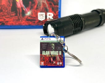 Alan Wake 2 personalised mini keychain for PS5, a perfect gamer gift!