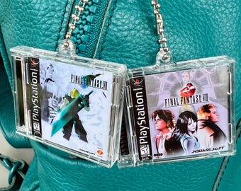 Final Fantasy VII PS1 Keychain with NFC FFVII Handmade Sony Playstation Gamer Gift