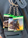 Xbox 360 Halo personalized Mini Game Keychain, handmade 3D printed keyring, birthday present, gaming fan video game gift custom accessory product logo
