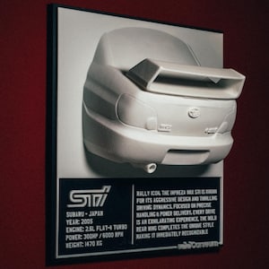 Subaru WRX STI GD | 3D Car Print | Art Print | Wall Decor