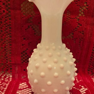 Fenton Hobnail Milk Glass Vase