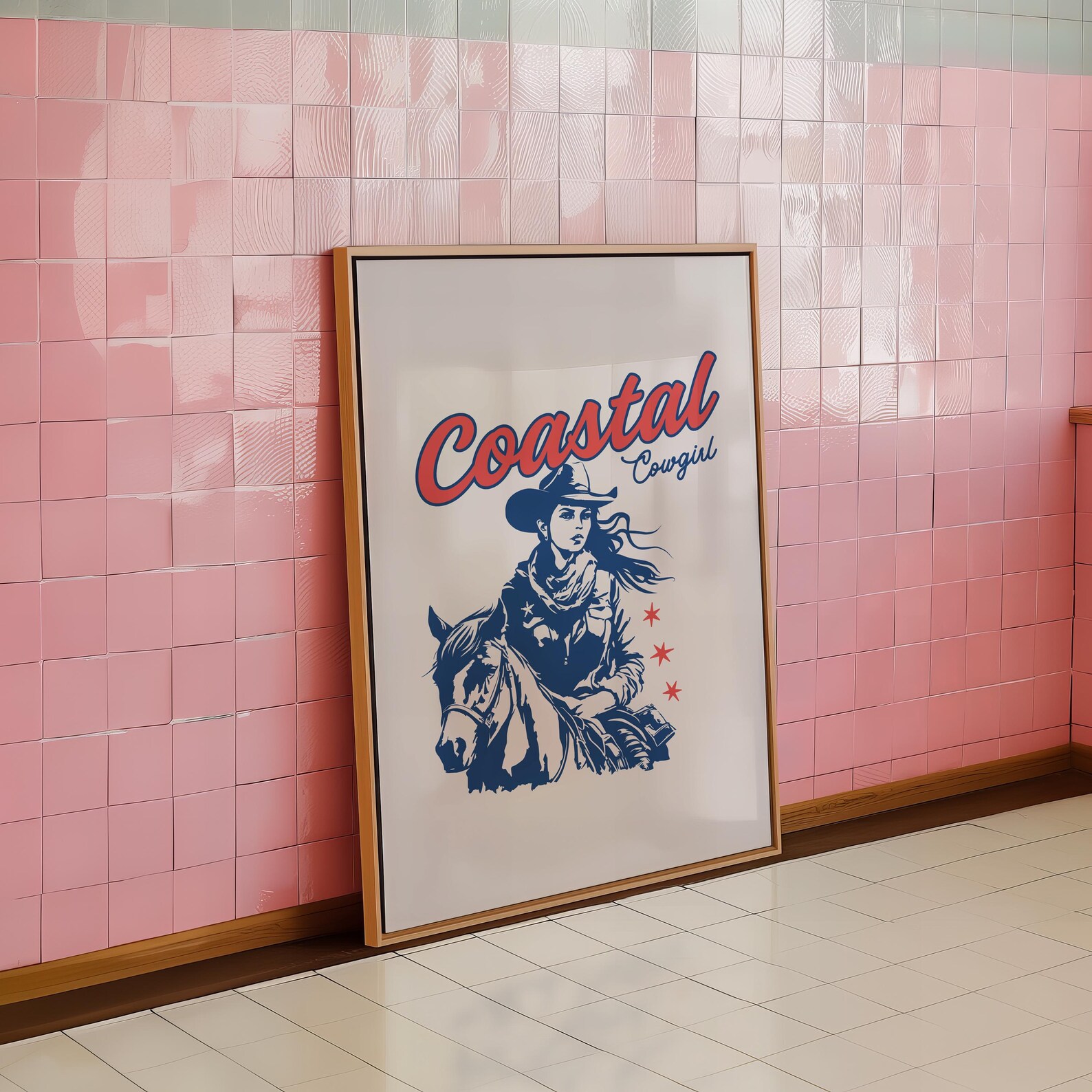 Coastal Cowgirl Wall Art | Coastal Cowgirl Print | Cowgirl Wall Decor ...