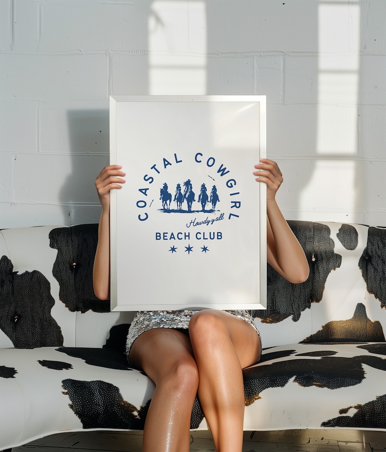 Coastal Cowgirl Decor Wall Art Beach House Decor Trendy Print Coastal ...