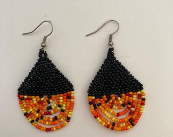 Colorful  earrings - Beadwork earring