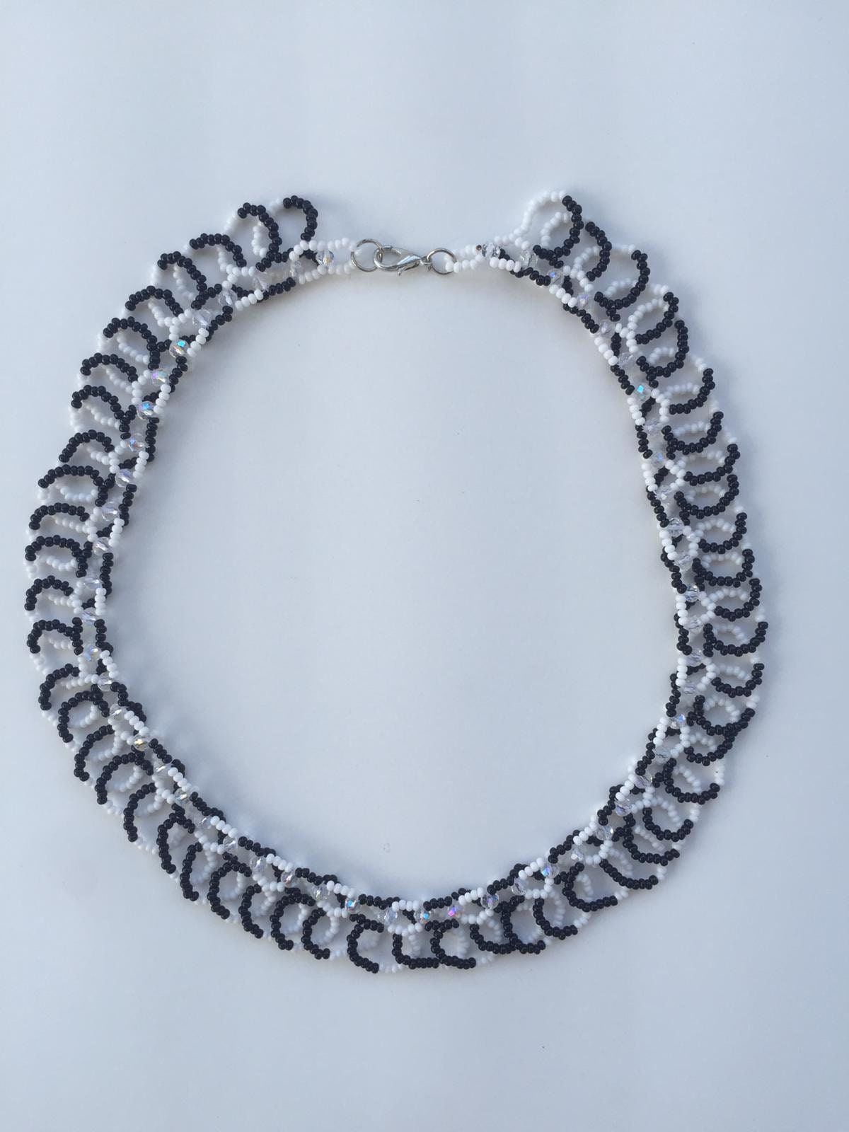 Black and White Necklace, Handmade Necklace, Elegance Necklace Etsy