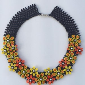 Flower garden, Orenga  flower, Flower necklace, Necklace, Colorful necklace