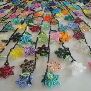 Huichol necklace , Huichol Jewelry, Flower necklace, Colorful necklace, Elegance Necklace,