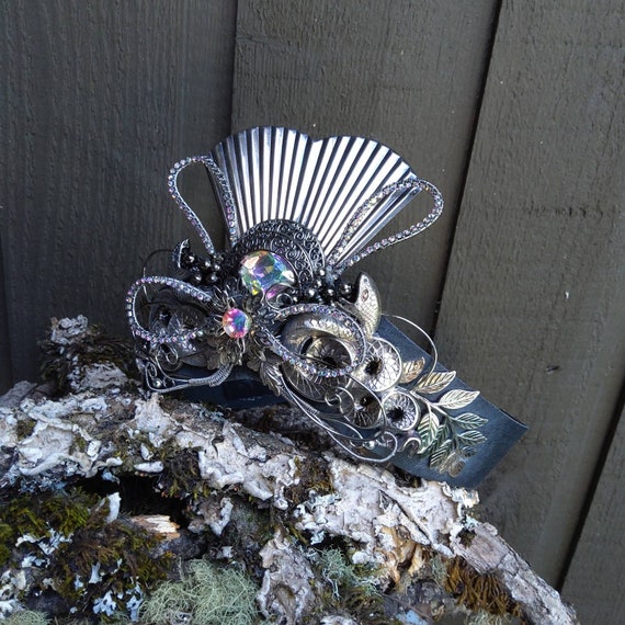 Gothic Steampunk Renaissance Fair Crown with Snakes in Silver-plate and is Adjustable