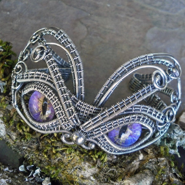 SOLD Gothic Steampunk Sterling Silver Eye Bracelet