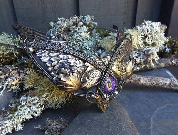 Gothic Steampunk Purple Eye Crown