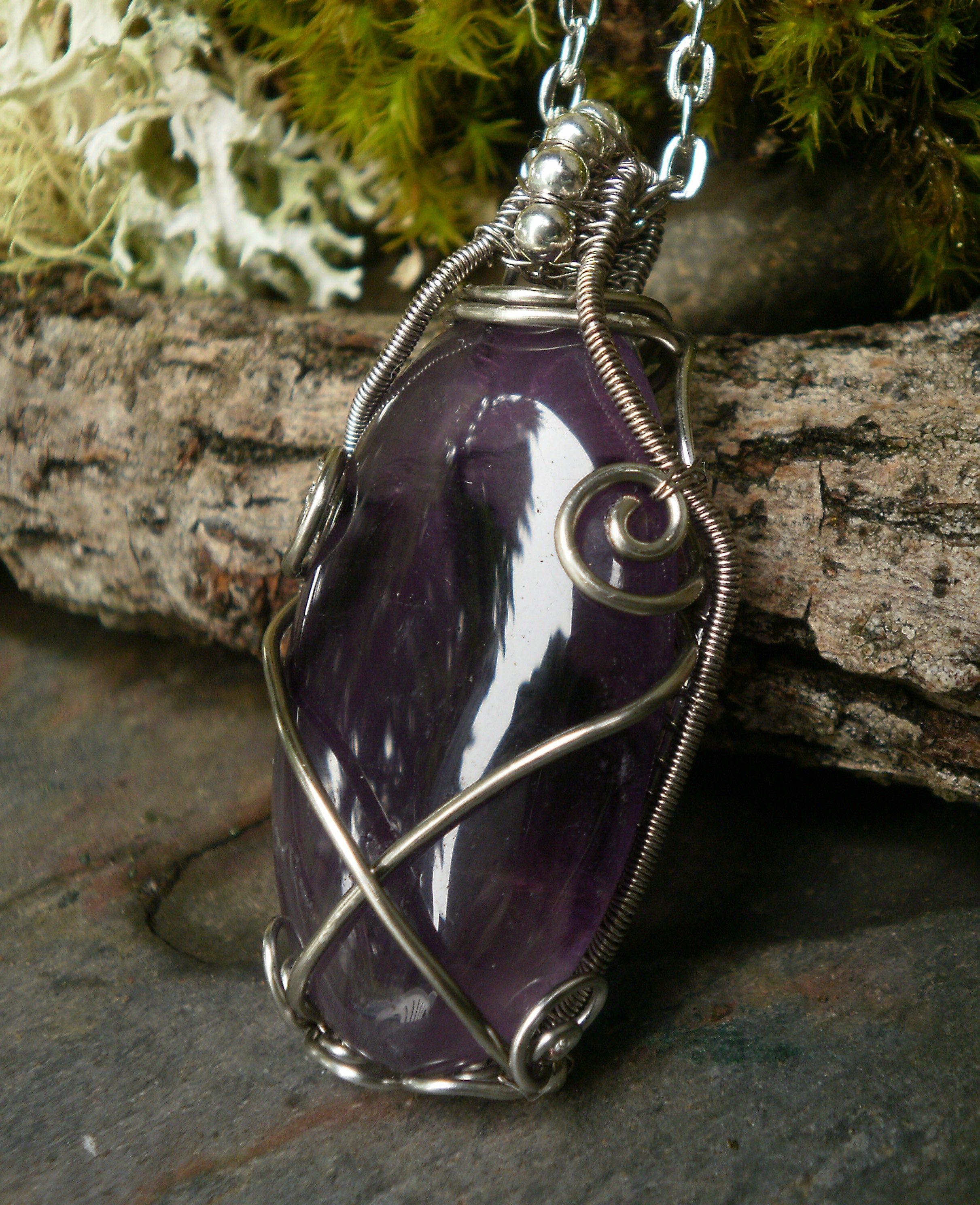 amethyst gemstone pendant