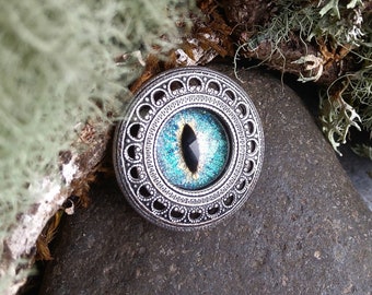 Magnetic Scarf Pin Brooch with Evil Eye