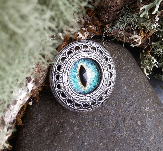 Magnetic Scarf Pin Brooch with Evil Eye