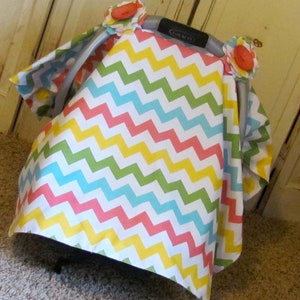 Auto Sitz Dachach - Mädchen Chevron Carseat Canopy-Ready 2 Schiff