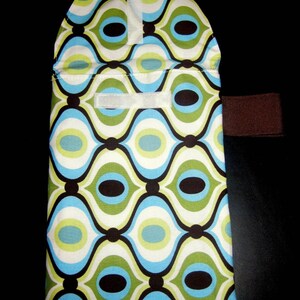 Diaper Clutch-Feeling Groovy Spa Diaper Clutch with a Pocket-  Diaper and Wipes Tote