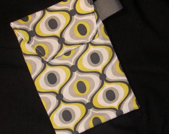 Diaper Clutch - Citron Feeling Groovy Diaper Clutch with a Pocket- Ready 2 Ship - Diaper and Wipes Tote
