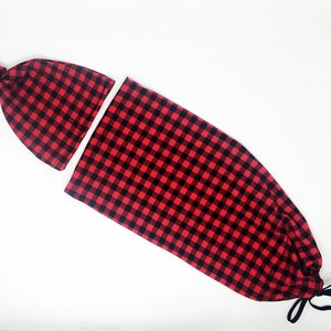 Swaddle Sack & Knotted Baby Hat - Red Buffalo Plaid - Knit Swaddling Sack- Swaddle Cocoon Newborn Baby Swaddle Cocoon Baby Sleep Sack Gift