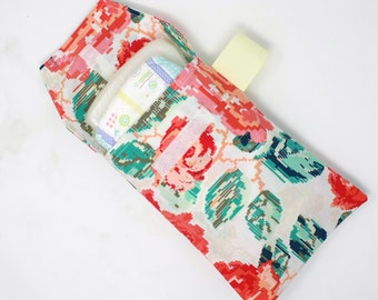 Windel-Kupplung - zarte Floral Windel Clutch mit Tasche - Windel-Beutel für Tücher und Windel - Baby-Dusche-Geschenk