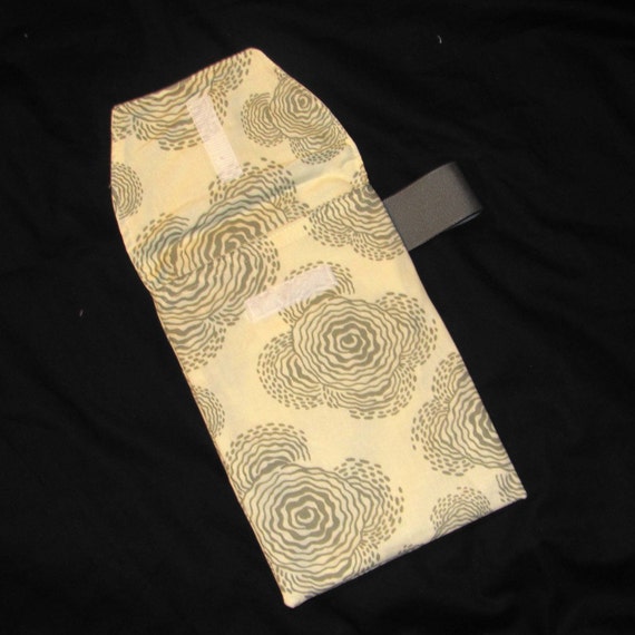 Diaper Clutch - Ready 2 Ship-Grey Floating Buds Diaper Clutch with Pocket Ribbon Color May Vary