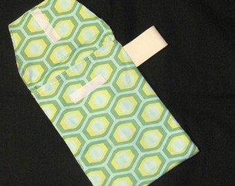 Diaper Clutch - Green Honeycomb Diaper Clutch with Pocket