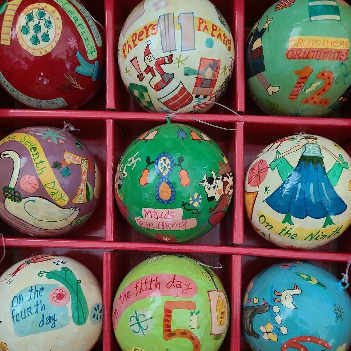 Kiste und Fass 12 Tage Weihnachtsschmuck Set | Etsy