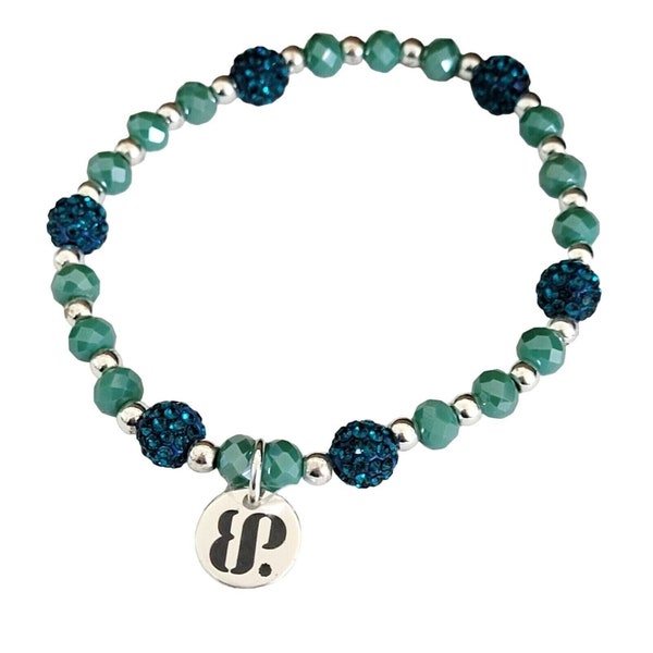 Bomb Party Holiday Stacks 2022 jingle & mingle Blue Beaded Single Bracelet