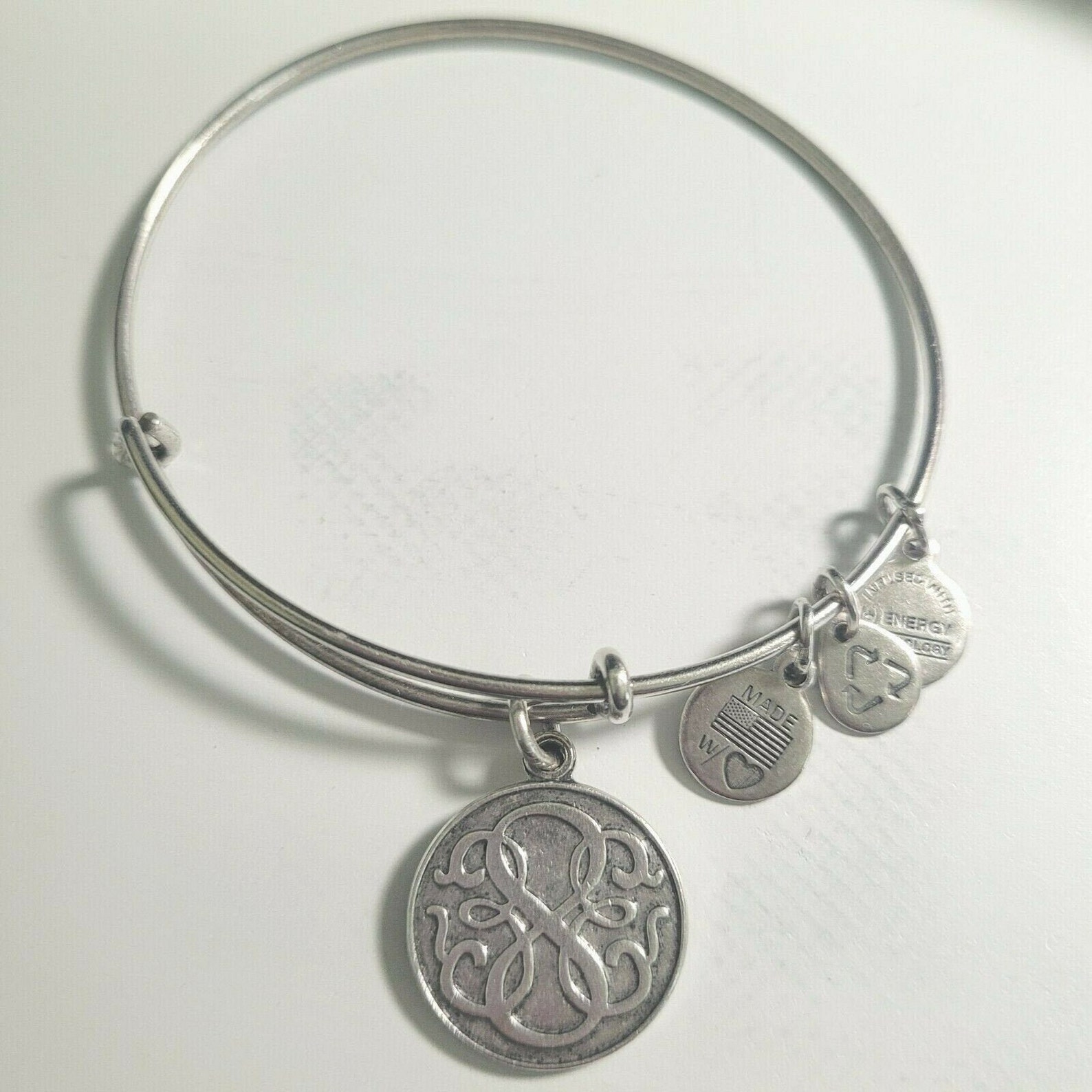 Alex and Ani PATH OF LIFE Silver Tone Charm Bangle Expandable Etsy