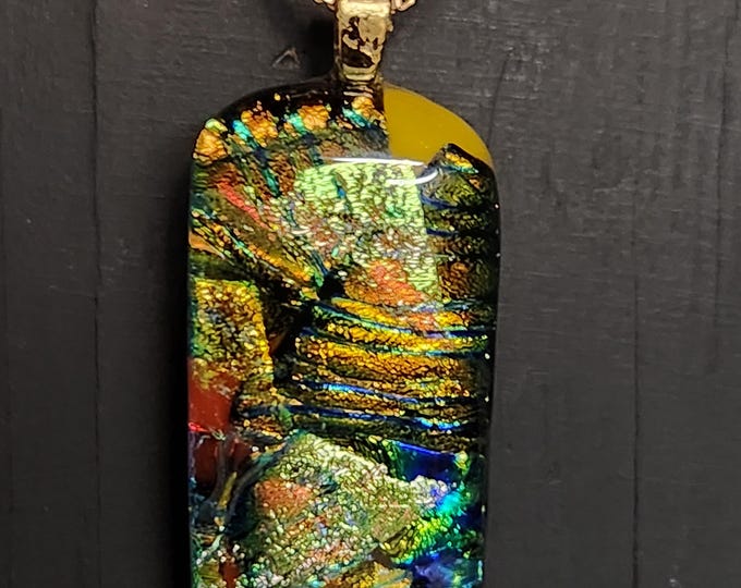 TRIANGLE Design Glass Gold Necklace