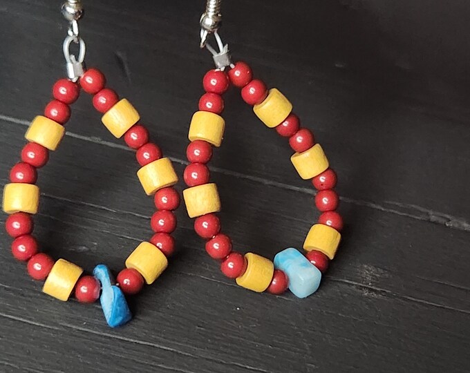 NATIVE inspired color beaded Earrings from Arizona