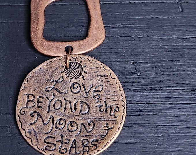 Copper Moon & Stars Reversible Necklace