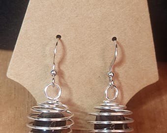 Obsidian "Apache Tears" Tumbled Earrings from Arizona