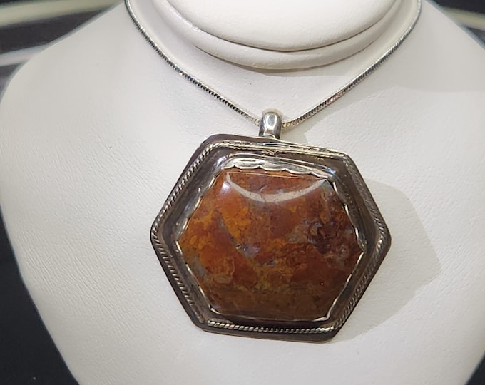 HANDCRAFTED Jasper Silver Necklace