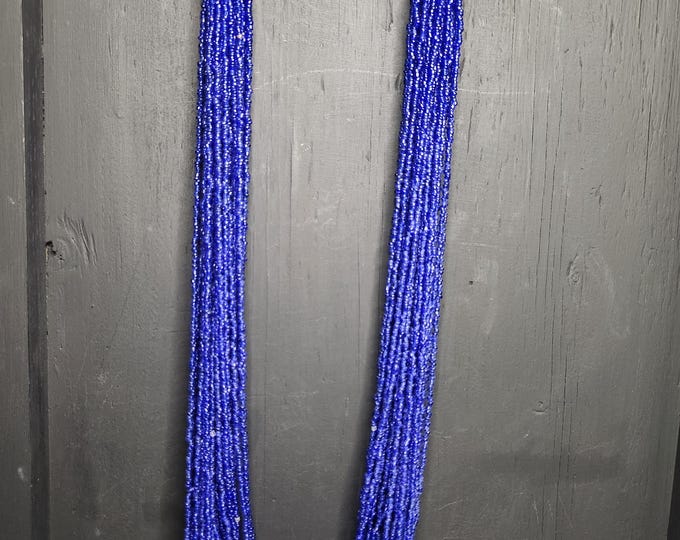 Vintage COBALT Multi-strand Necklace
